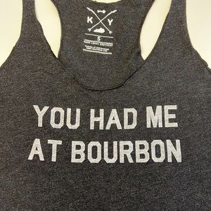 Bourbon themed racerback tank top